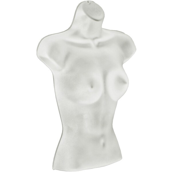 White Plastic Female Bust for Pegboard and Slatwall, PK2
